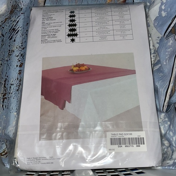 52" x 100" Whole Home Table Pad / Beige - Picture 2 of 10